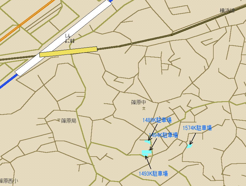篠原町駐車場地図